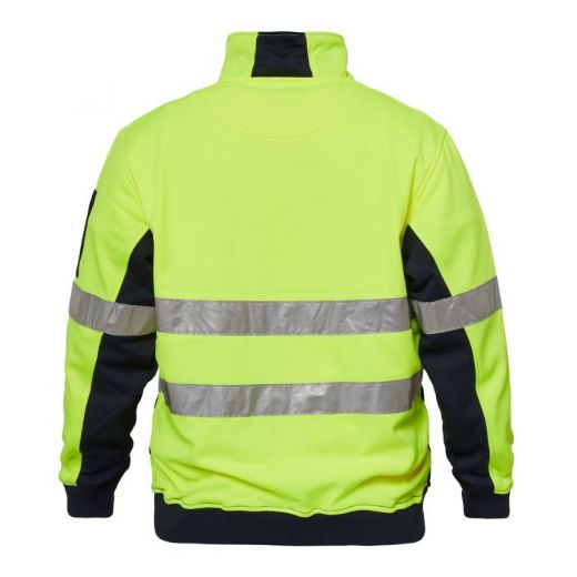 Picture of WorkCraft "RIDGE" Hi Vis Half Zip Reflective Polar Fleece Pullover